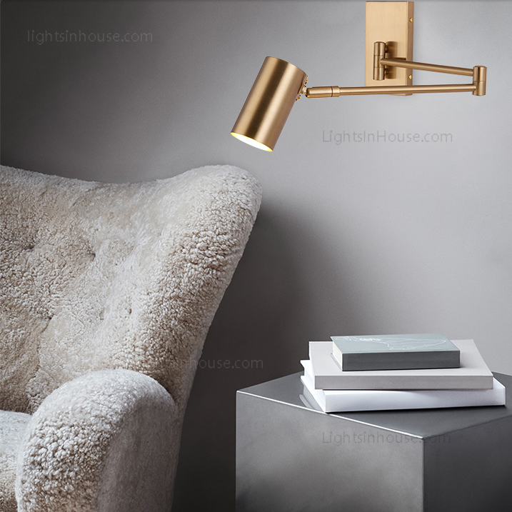 adjustable bedside wall light